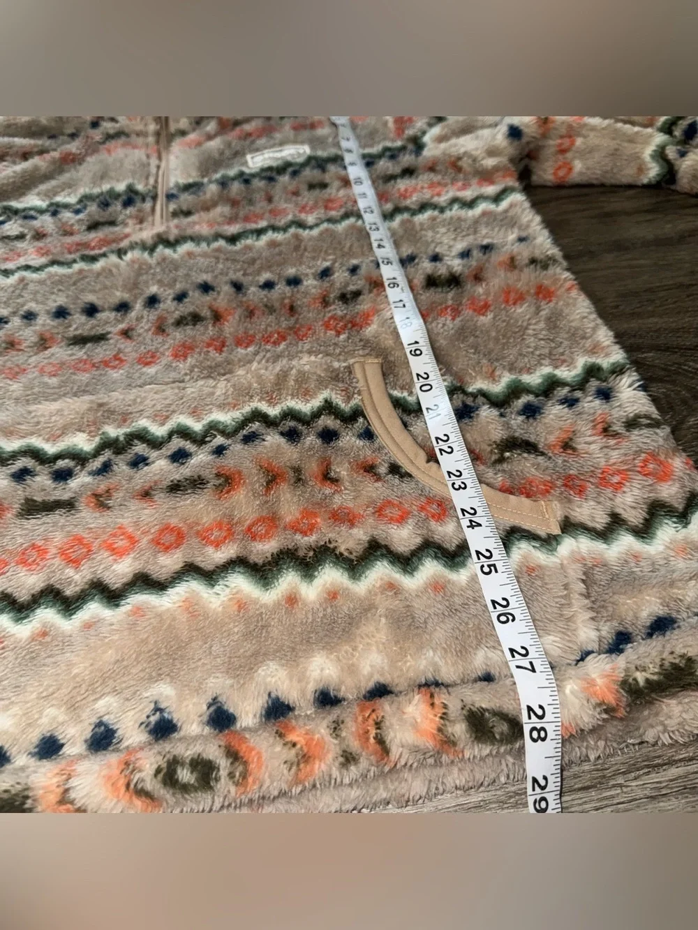 Hooey Soft Fleece Pullover Sweater Jacket 1/4 Zip Soft Aztec Tribal Print Wester